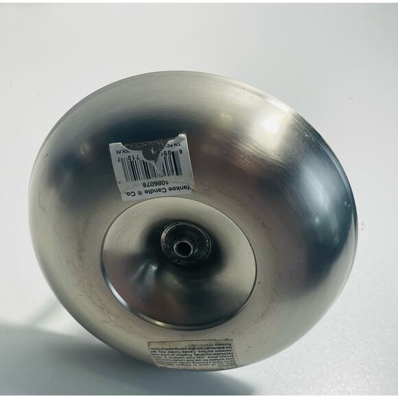 Large  Silver Yankee Candle Chamber Stick Candle Holder w/Handle & Drip Tray - Picture 2 of 5